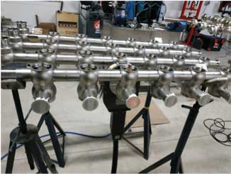 Manifold de válvulas con soldadura orbital